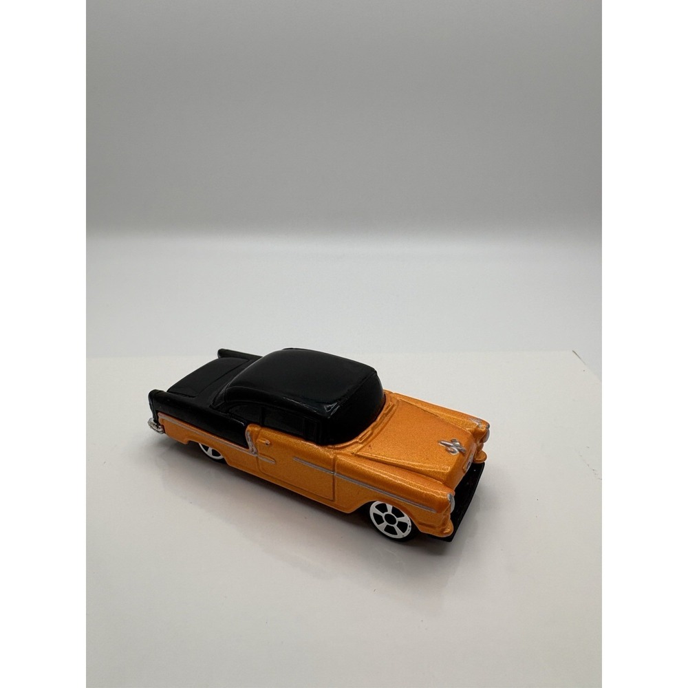 MAISTO 1955 CHEVROLET BEL AIR ORANGE &‎ BLACK 1:64 DIECAST 3 1/8" CAR